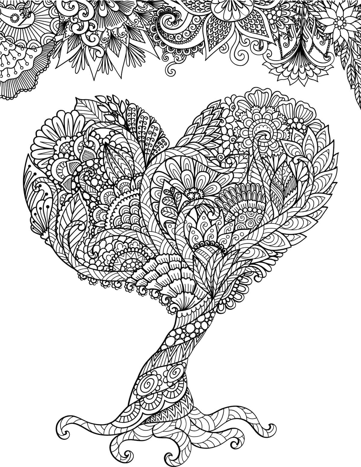 mandala heart tree