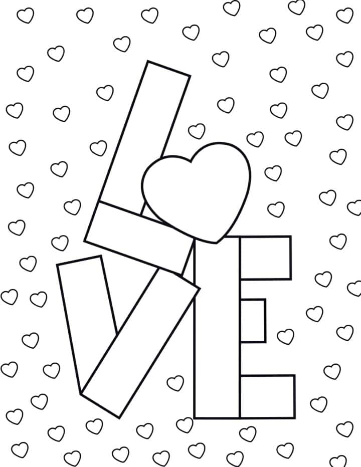 50 Free Valentine Coloring Pages for Kids - Prudent Penny Pincher