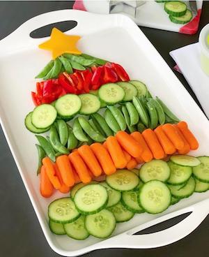 christmas tree veggie tray