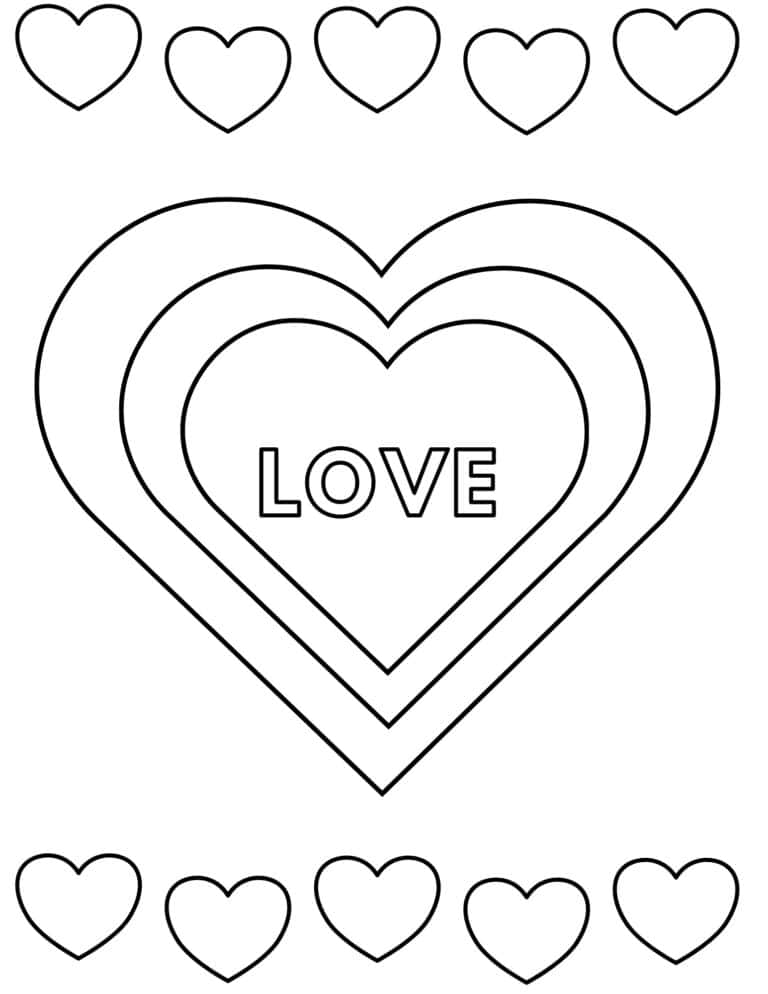 25 Free Heart Coloring Pages for Kids - Prudent Penny Pincher