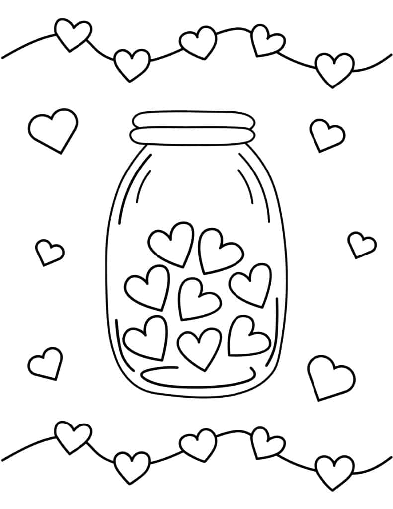 jar of hearts coloring page