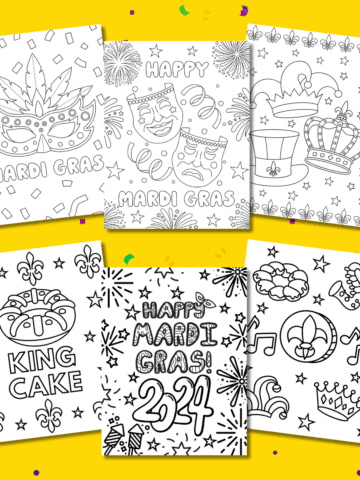 Free Printable Mardi Gras Coloring Pages for Kids