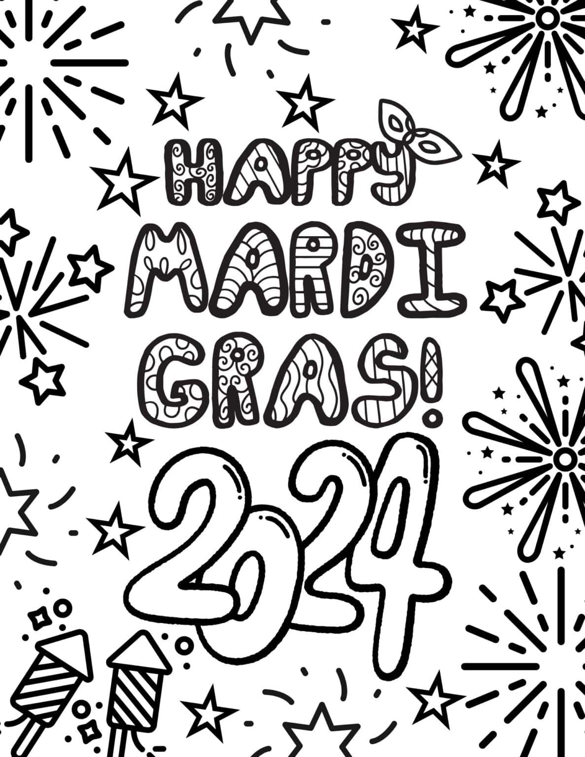 Free printable mardi gras coloring pages for kids prudent penny pincher