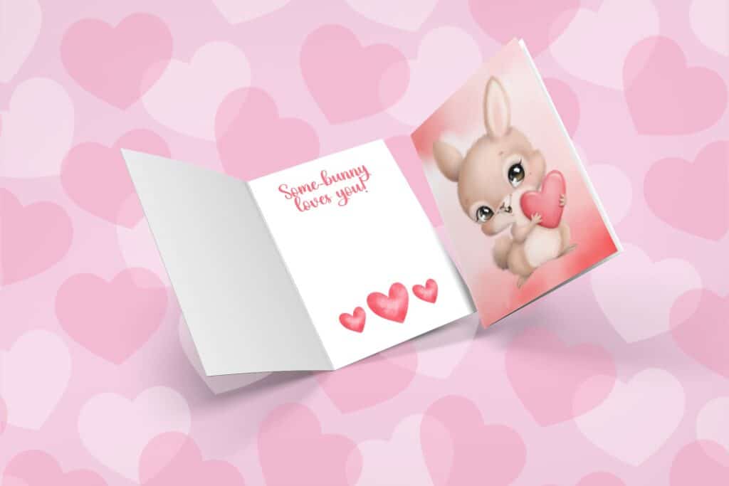 cute bunny card