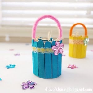 popsicle stick easter baskets