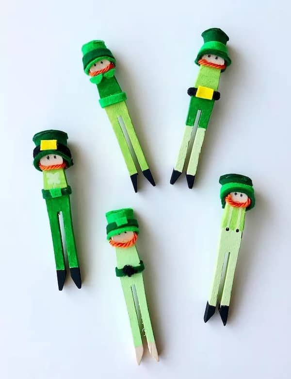 clothespin leprechauns