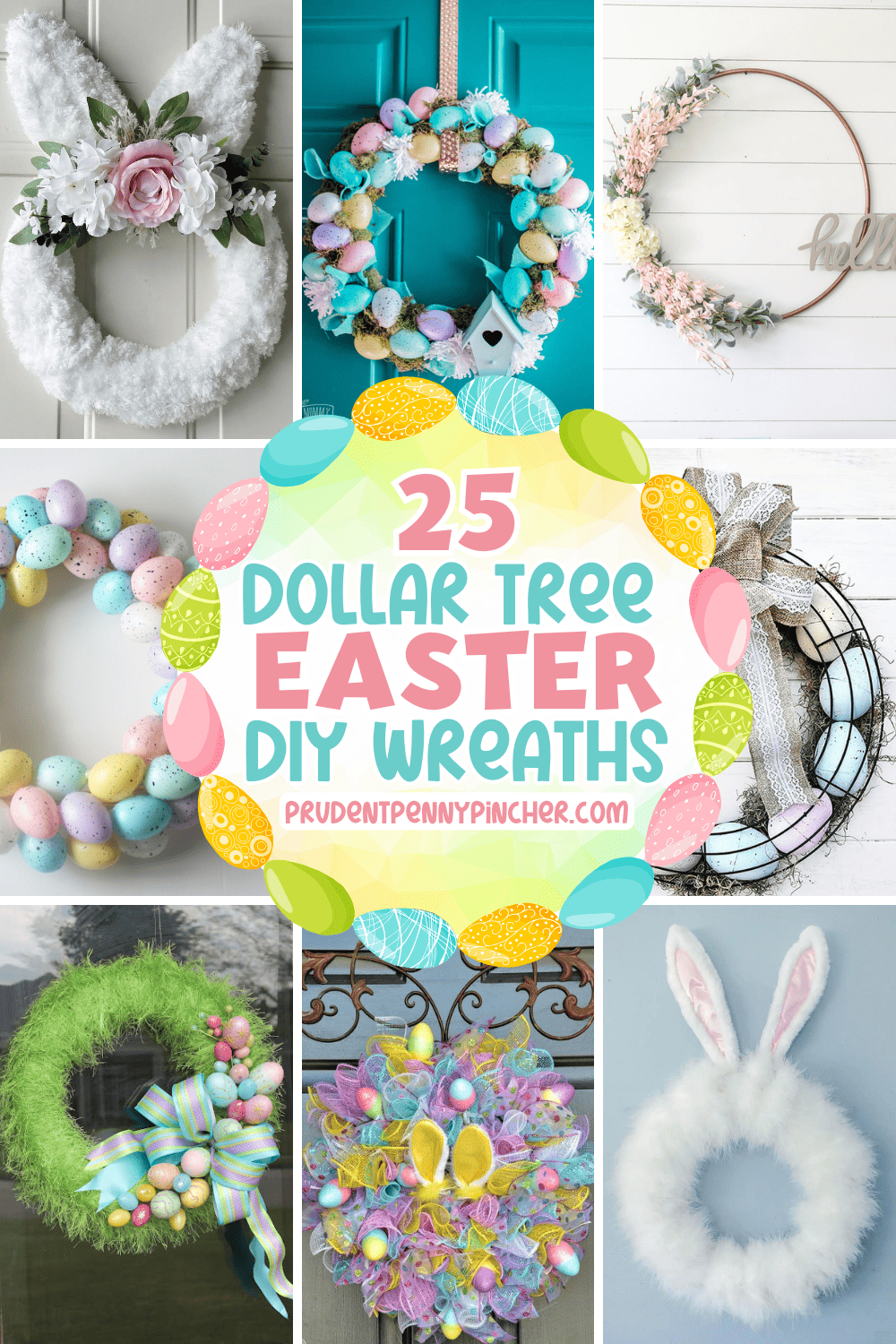 DIY Dollar Store Easter Wreaths