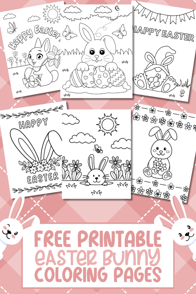 Free Easter Bunny Coloring Pages for Kids Prudent Penny Pincher