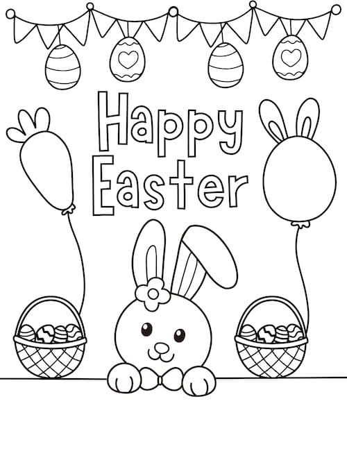 easter party coloring page
