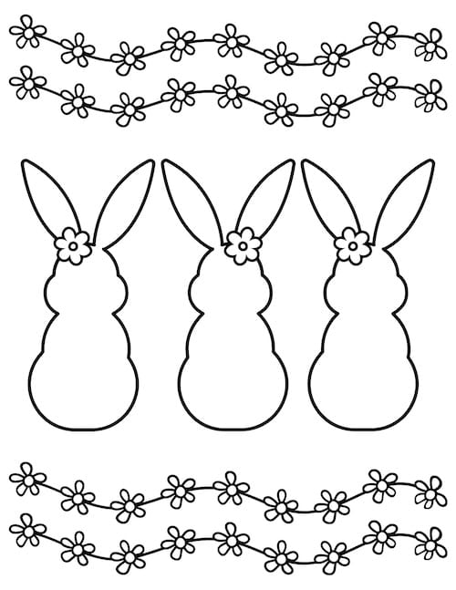girl bunnies with flower garlands