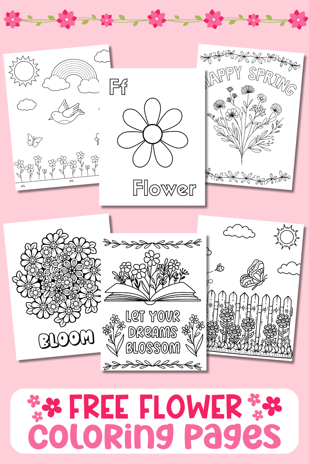 spring coloring pages for kids 