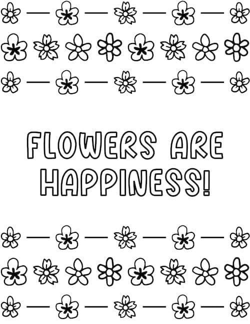 flower border coloring page