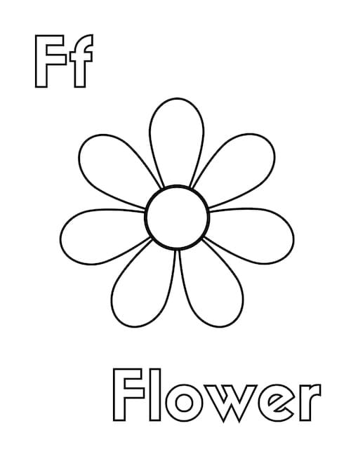 flower coloring page