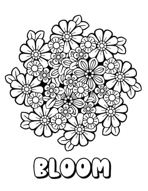 bloom coloring page