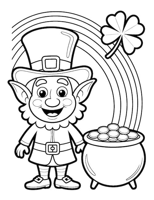 Leprechaun and pot of gold