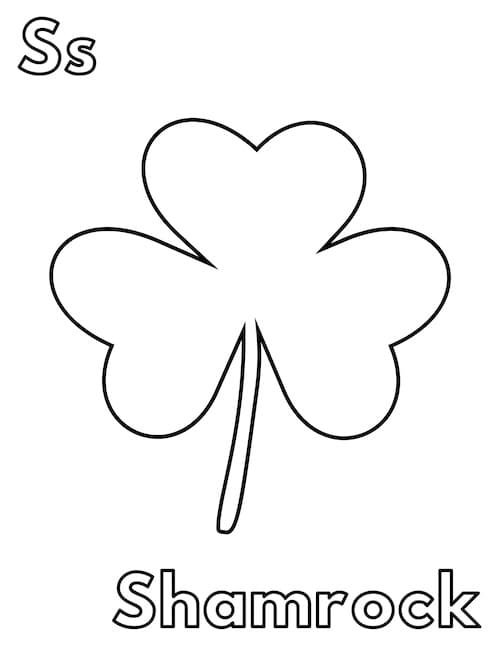 shamrock coloring page