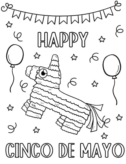 piñata coloring page