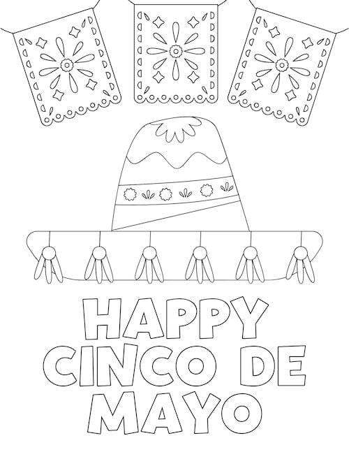 happy cinco de mayo coloring page