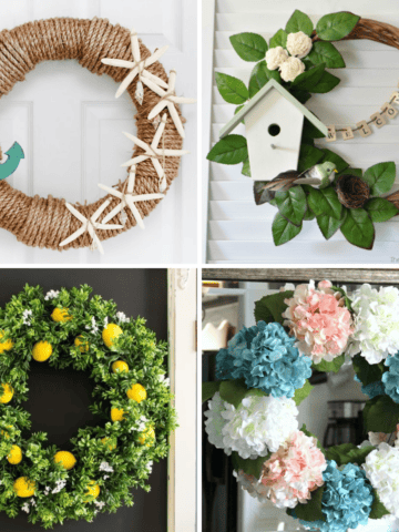 dollar store summer wreaths