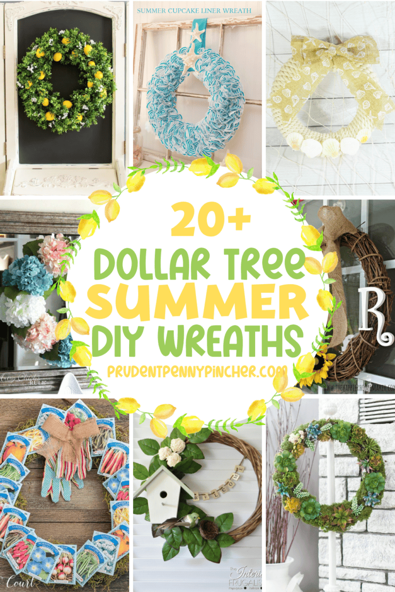20 DIY Dollar Store Summer Wreaths - Prudent Penny Pincher