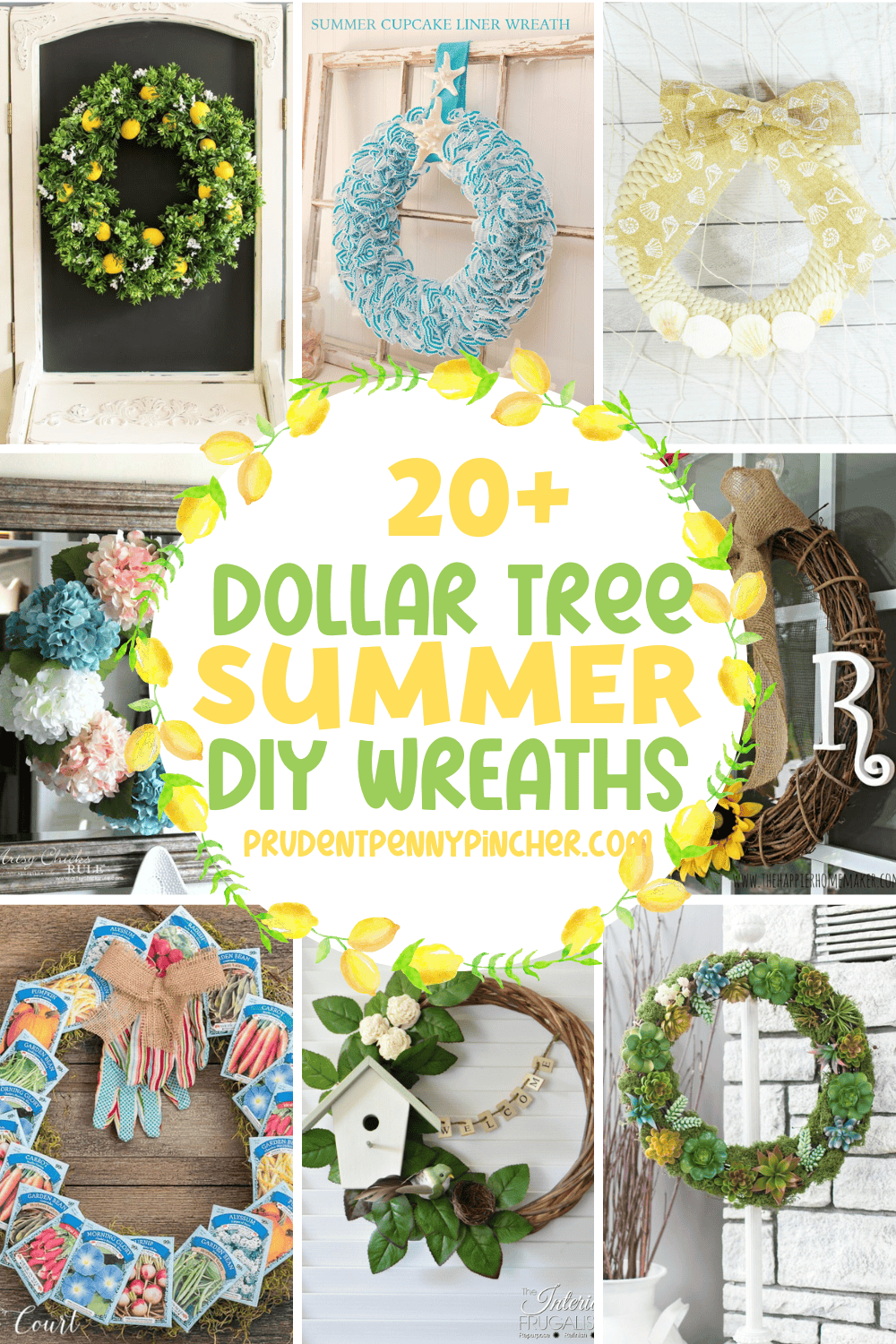DIY Dollar Store Summer Wreaths