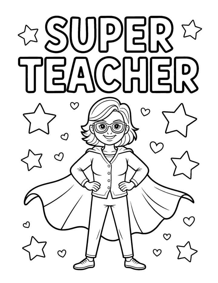 Free Printable Teacher Appreciation Coloring Pages for Kids - Prudent ...