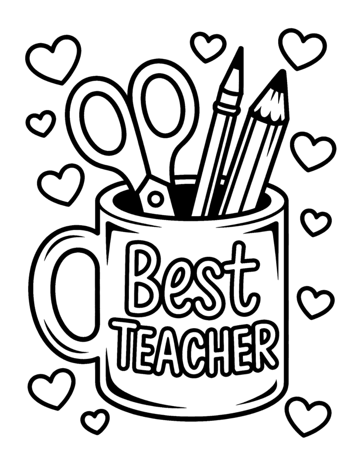 Free Printable Teacher Appreciation Coloring Pages for Kids - Prudent ...