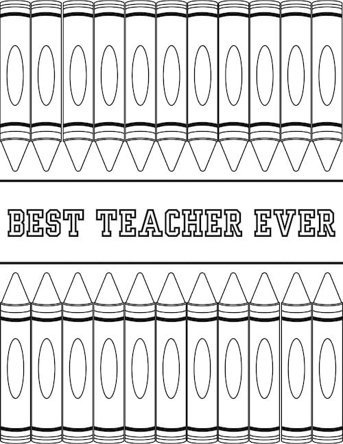 crayon coloring page
