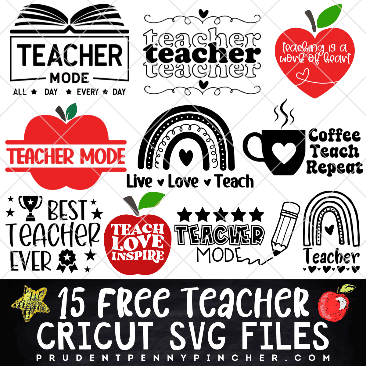 15 Free Teacher SVG Files