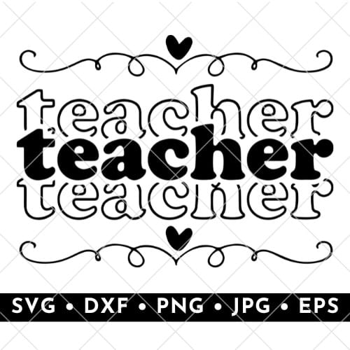 triple stacked teacher cut file