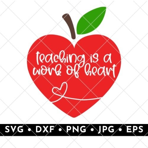 teaching is a work of heart svg
