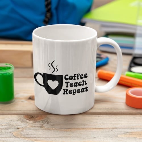 coffee teach repeat mug