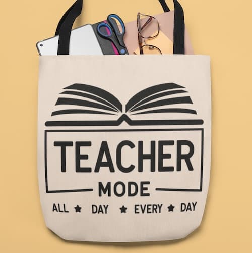 teacher mode tote bag
