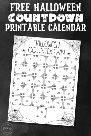 Free Printable Halloween Countdown Calendar - Prudent Penny Pincher