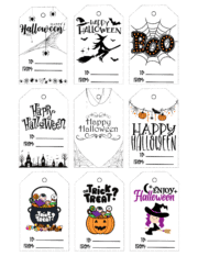 Free Printable Halloween Tags Pdf