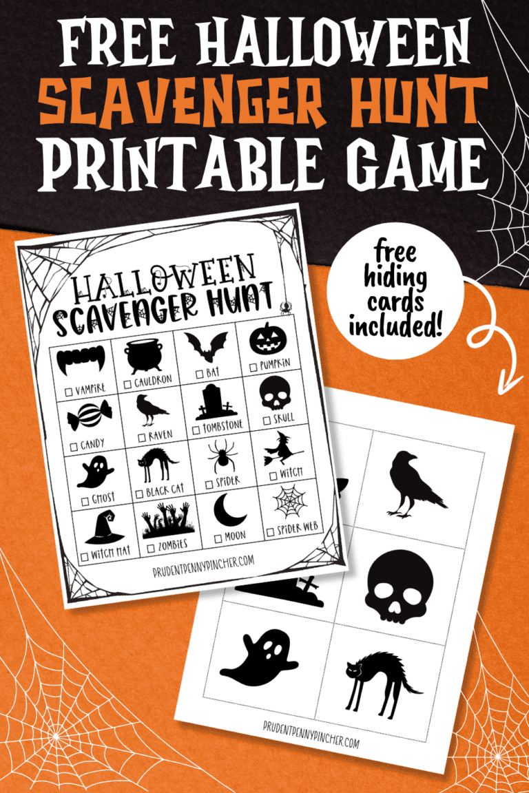 Free Printable Halloween Scavenger Hunt Game - Prudent Penny Pincher