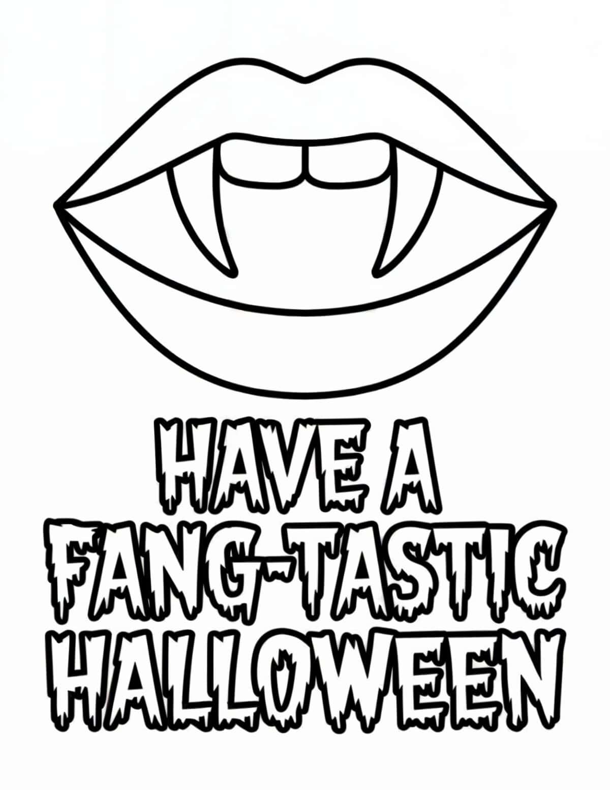 Fang-tastic Halloween coloring page