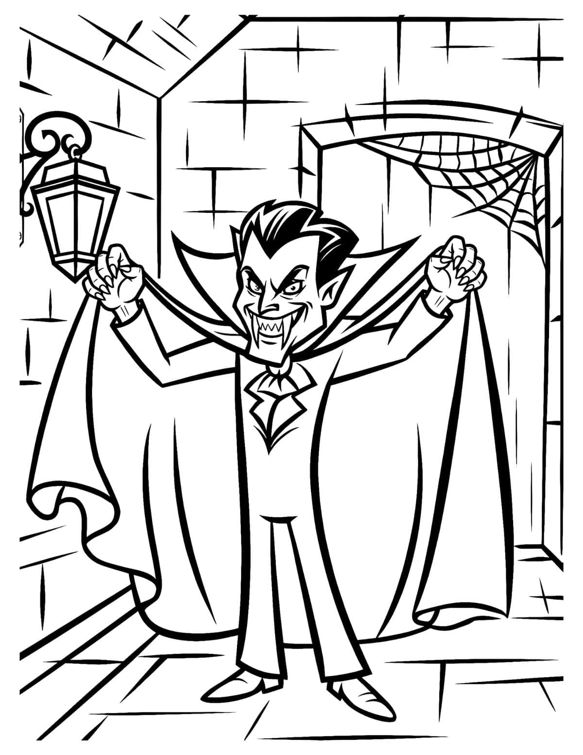 Spooky castle coloring sheet