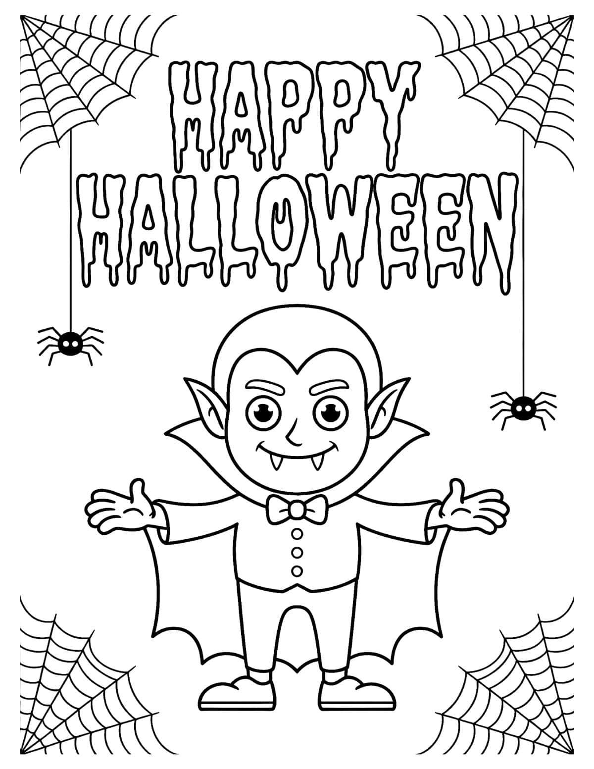 Happy Halloween coloring sheet