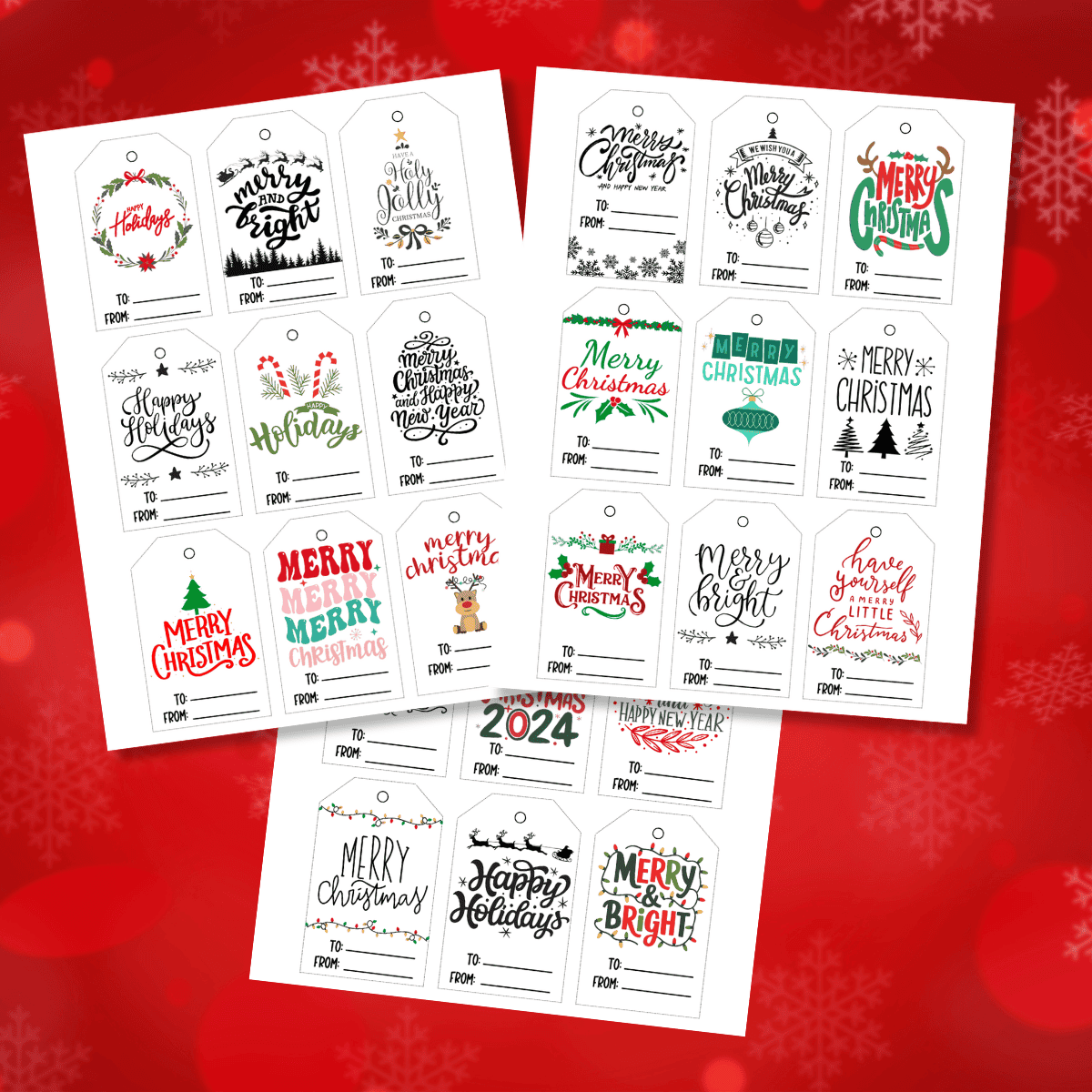 Free Printable Christmas Tags - Prudent Penny Pincher