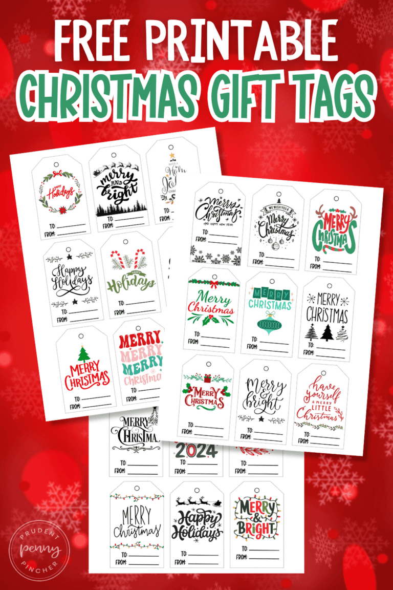 Free Printable Christmas Tags - Prudent Penny Pincher