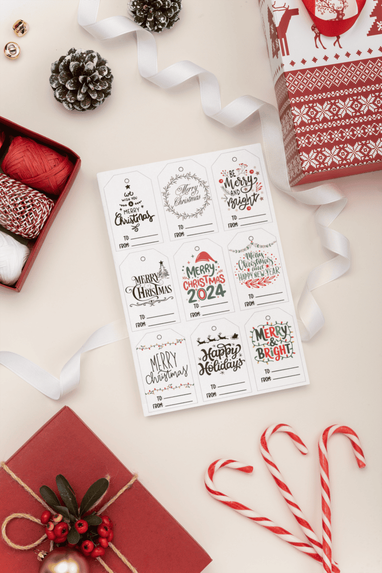 Free Printable Christmas Tags - Prudent Penny Pincher