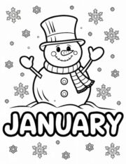 Free Printable January Coloring Pages for Kids - Prudent Penny Pincher