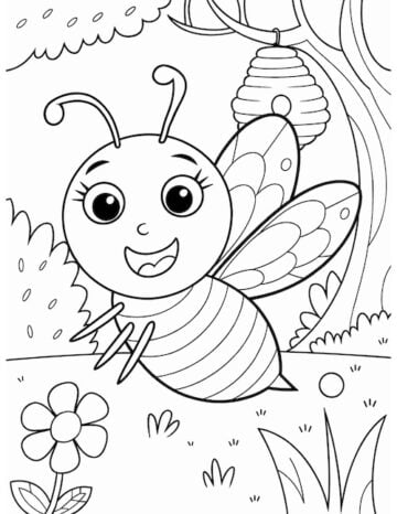 25 Free Printable Bee Coloring Pages for Kids - Prudent Penny Pincher