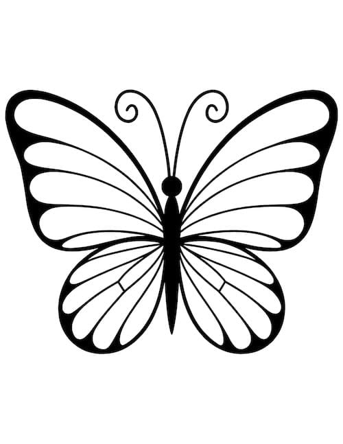 bold butterfly silhouette with thick, symmetrical wings.