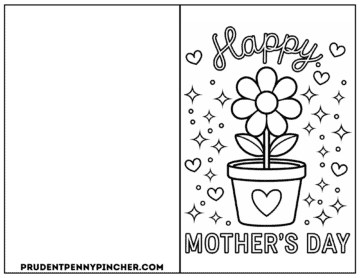 Free Printable Mother's Day Cards for Kids to Color - Prudent Penny Pincher