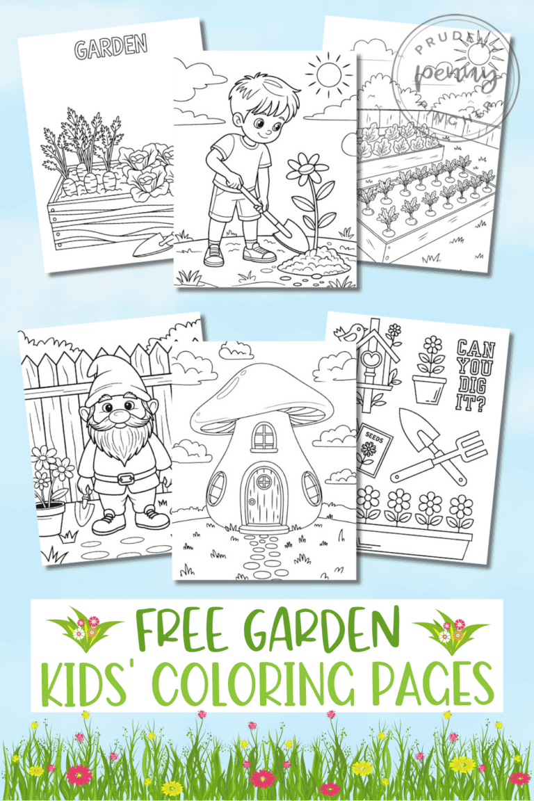 20 Free Printable Garden Coloring Pages for Kids - Prudent Penny Pincher