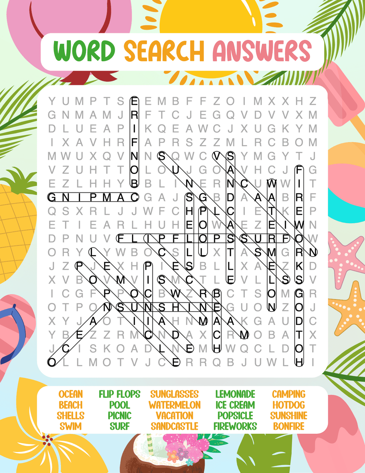 Hard puzzle answer key.
