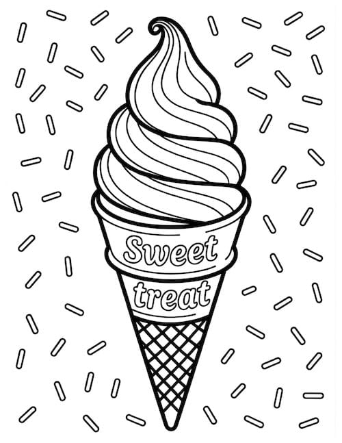 Sweet treat soft serve cone