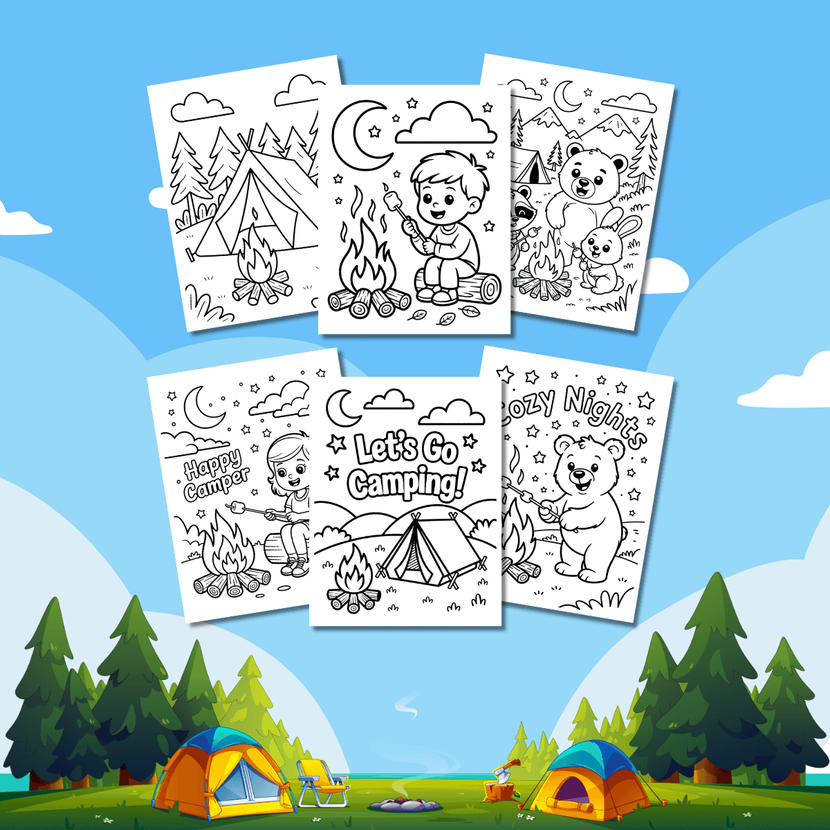 20 Free Printable Camping Coloring Pages for Kids Prudent Penny Pincher